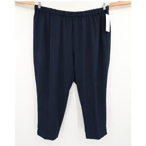 Calvin Klein Pants Navy Blue Dress Pants Pull On Career Comfort Elastic Waist 3X
